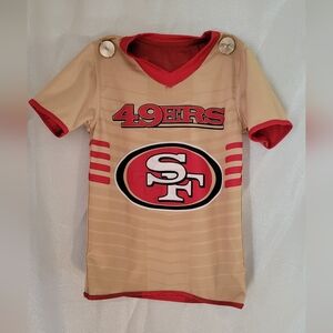 NFL San Francisco 49ers Beige and Red Kids Jersey